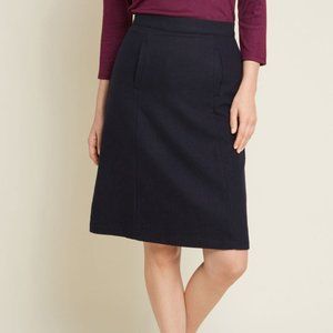 ModCloth wool skirt in navy